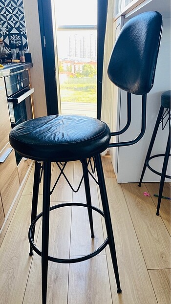 Ikea Bar tipi sandalye 75 cm yemek masası sandalyesi 2 adet