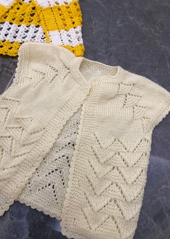 LC Waikiki Nakışlı Kısa el örgüsü bebek Hırkası
