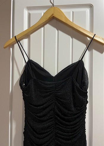 Siyah Pilili Gotik Kadın Elbise - Görsel 4