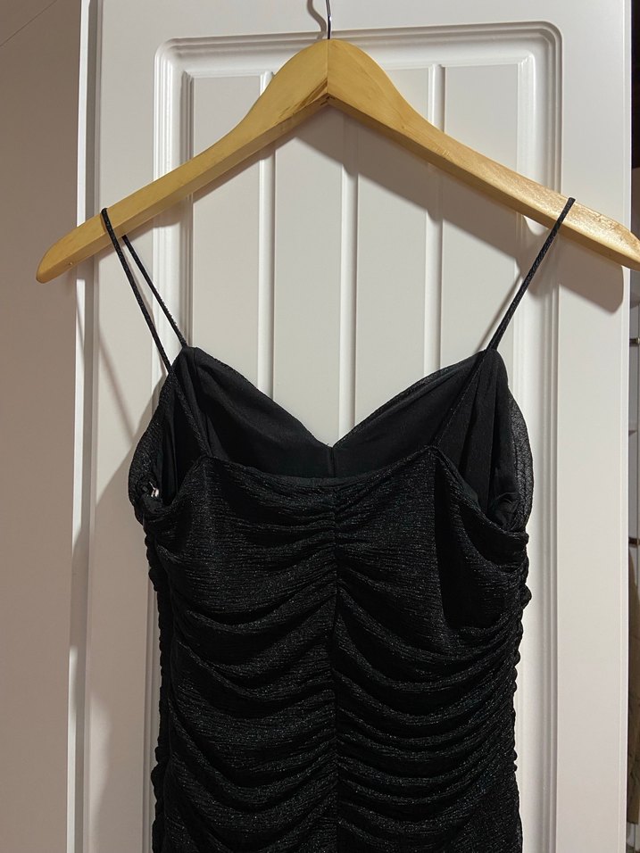 Siyah Pilili Gotik Kadın Elbise - Görsel 4