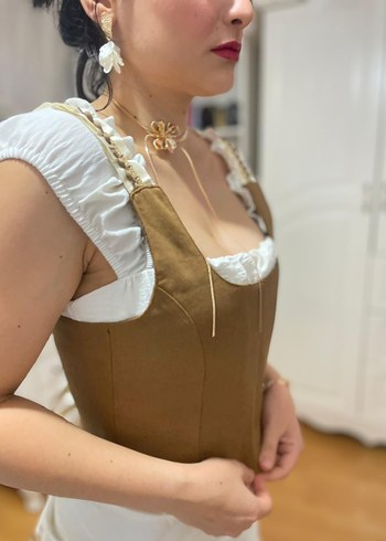 Şeffaf kaplamalı taba renk büstiyer - Görsel 4