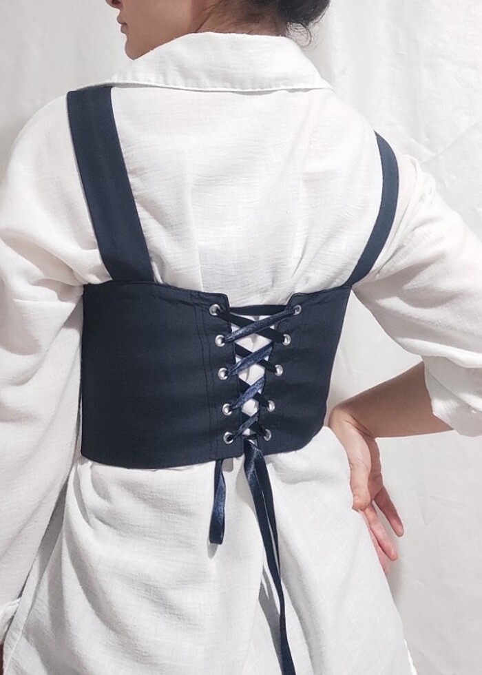 Lacivert büstiyer - Görsel 3