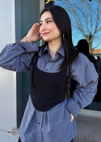 Siyah büstiyer / korse - Görsel 5