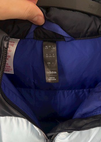 Adidas Koyu Mavi Fermuarlı Erkek Çocuk Kışlık Mont