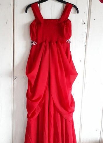 11-12 Yaş Beden Kırmızı elbise