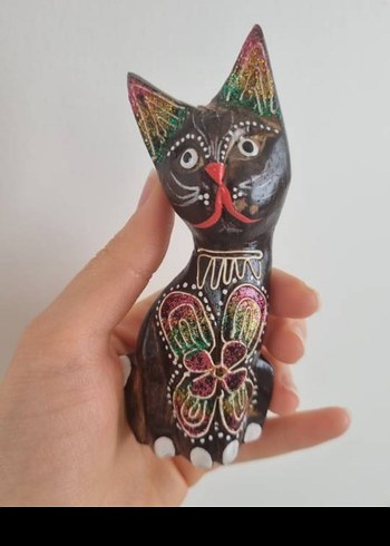 Mudo Concept Renkli Desenli Kedi Figürü