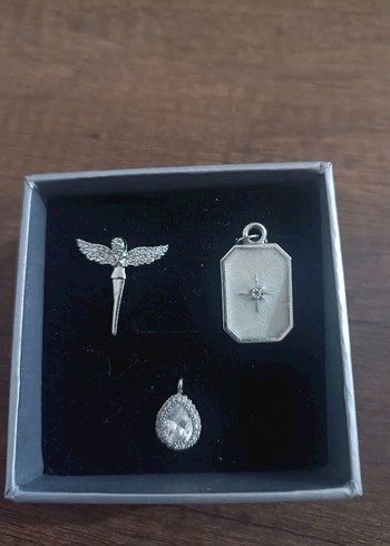 Diğer Gri Vintage Kadın Charm Seti