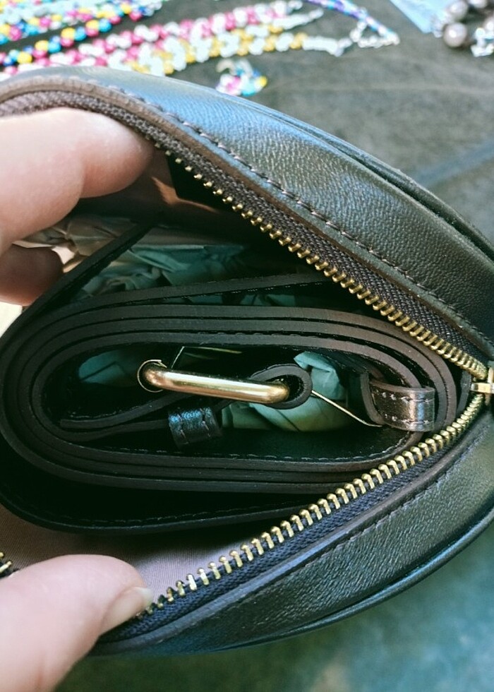 Hakiki deri bel çantası - Görsel 2