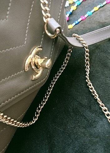 Hakiki deri bayan kol çantası - Görsel 5