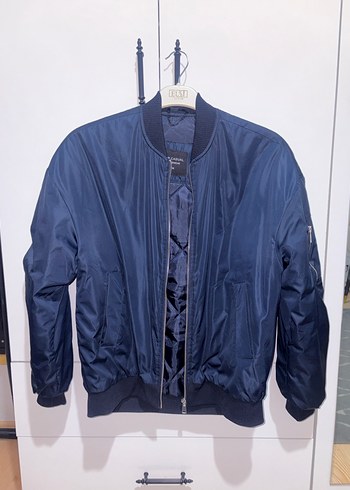 Kadın Lacivert Fermuarlı Street Wear Ceket - Görsel 3