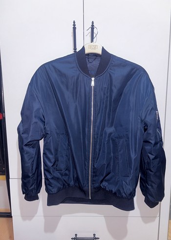 Kadın Lacivert Fermuarlı Street Wear Ceket - Görsel 4