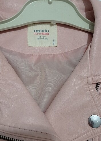 xs Beden ten rengi Renk Pudra pembe,Deri ceket 
