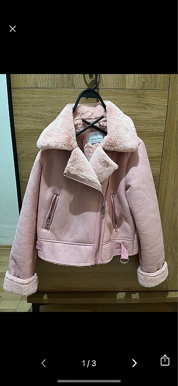 Stradivarius Pembe Biker Ceket