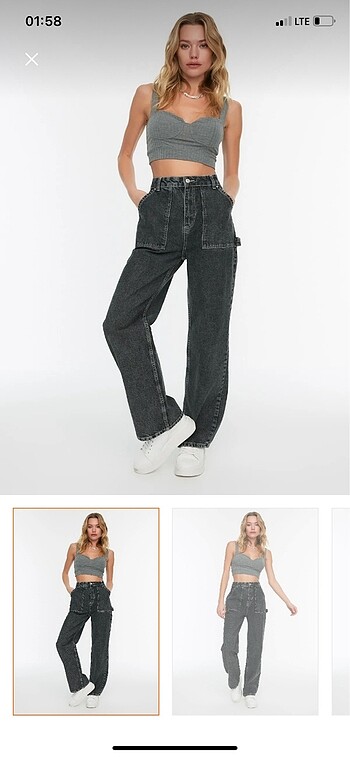 32 Beden Trendyolmilla wide leg pantolon