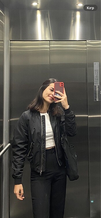 xs Beden siyah Renk Pull&bear bomber ceket