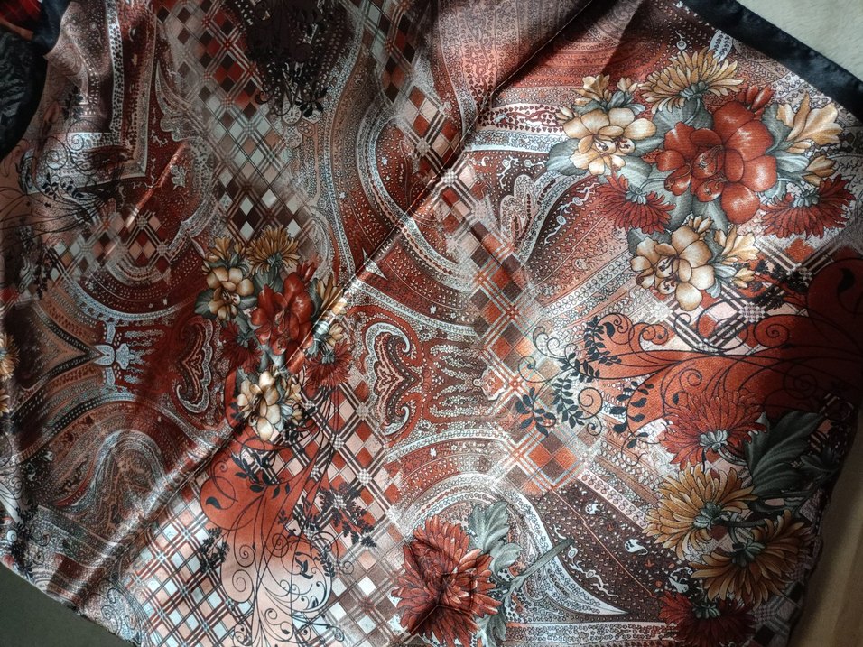 kadın eşarp kahverengi sıfır. - Görsel 3