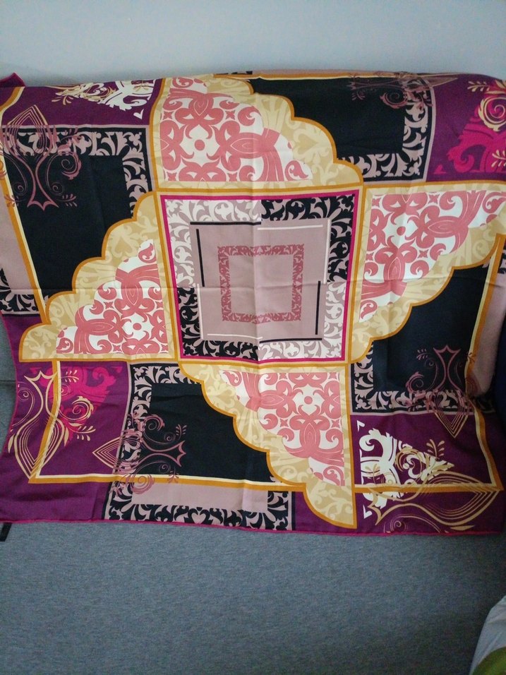 Mor Bohem Etnik Fermuarlı Kadın eşarp - Görsel 4