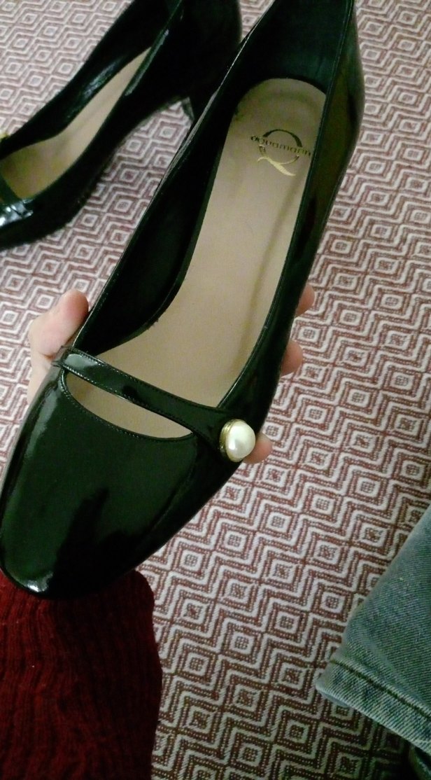 Siyah Tokalı Modern Klasik Topuklu Ayakkabı - Görsel 2