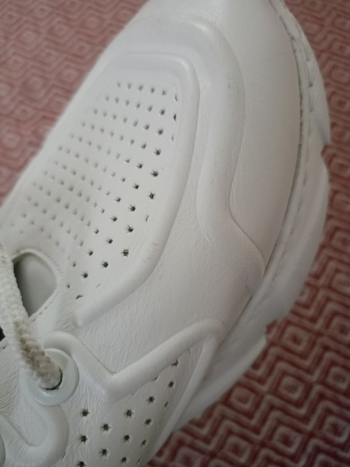 Beyaz Bağcıklı Kadın Spor Ayakkabısı deri - Görsel 2