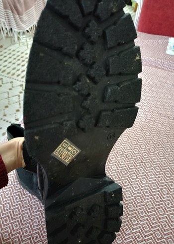 Siyah Lastikli Kadın Bot deri - Görsel 5