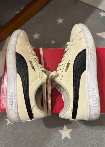 Puma krem spor ayakkabı - Görsel 4