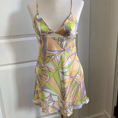 Zara saten elbise
