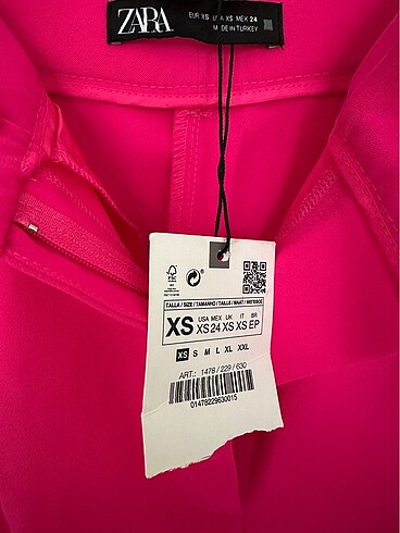 xs Beden pembe Renk Zara palazzo pantolon