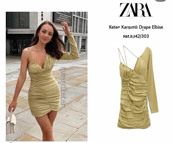 Zara drape elbise