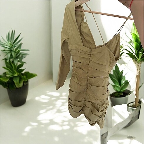 l Beden Zara drape elbise