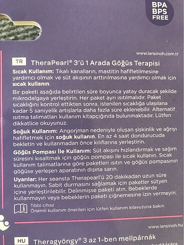 Lansinoh Lansinoh TheraPearl 3in1 sıcak soğuk terapi