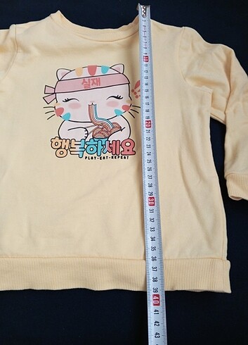 24-36 Ay Beden sarı Renk Kız çocuk sweatshirt