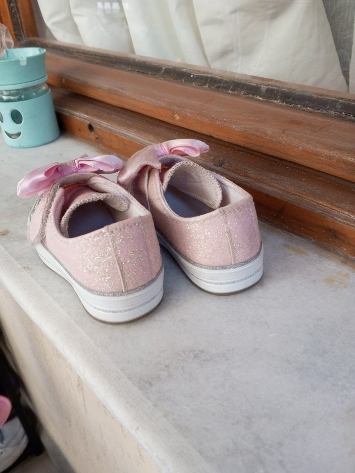 Kız Çocuk Pembe Fiyonk Detaylı Özel Gün Ayakkabısı - Görsel 4