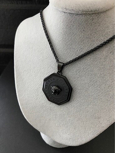 geometrik model çelik kolye - Görsel 2