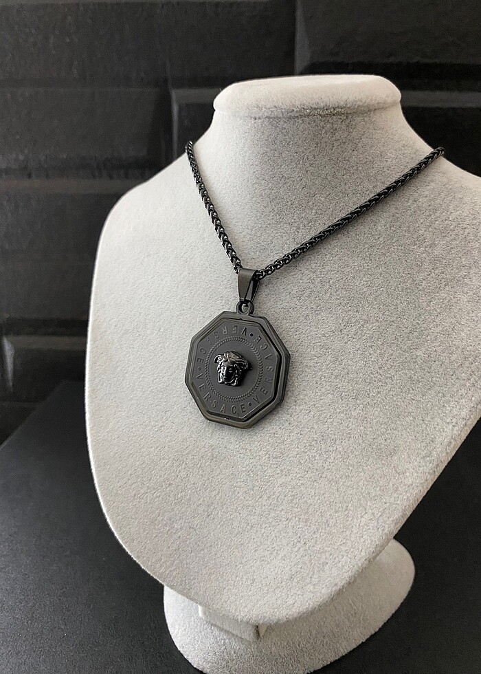 geometrik model çelik kolye - Görsel 4