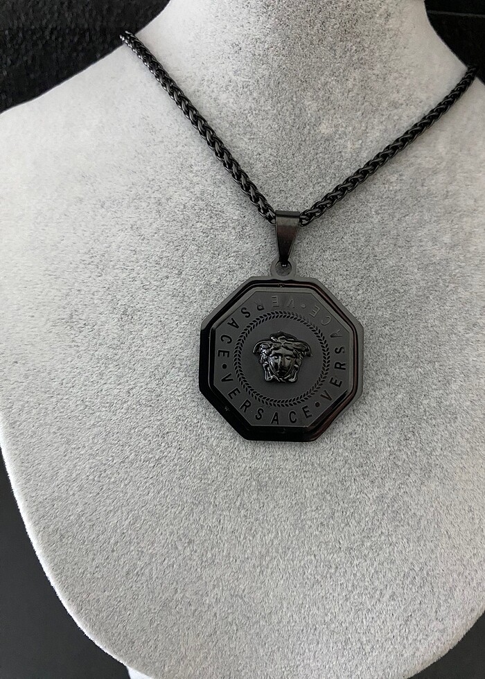 geometrik model çelik kolye - Görsel 3