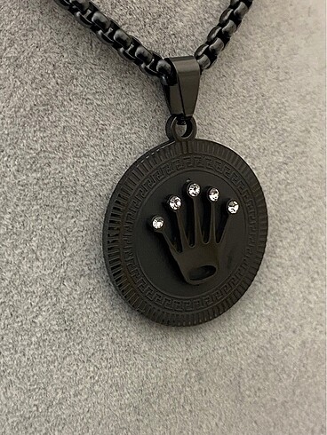 Rolex taş detaylı çelik kolye - Görsel 5