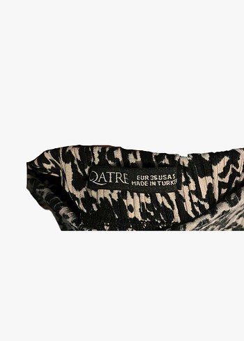 Leopar desenli şort etek - Görsel 3