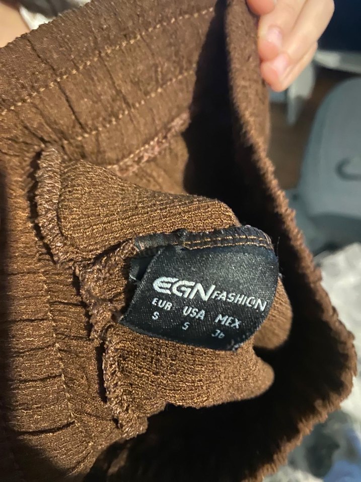 Kadın Kahverengi Pamuklu Salaş Pantolon - Görsel 2