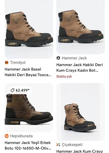 Hammer Jack Hakiki Deri Kum Crayz Kadın Bot