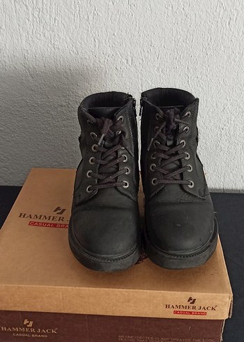 Hammer Jack Unisex Siyah Hakiki Deri Bot - Görsel 2