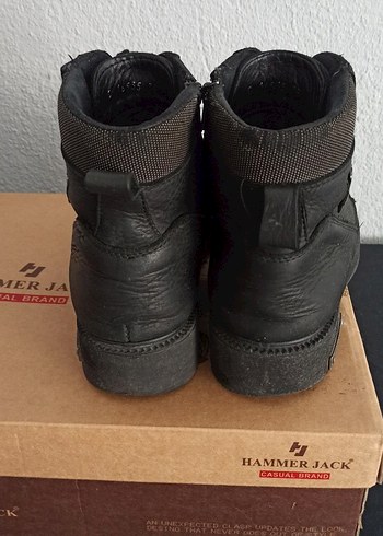 Hammer Jack Unisex Siyah Hakiki Deri Bot - Görsel 4