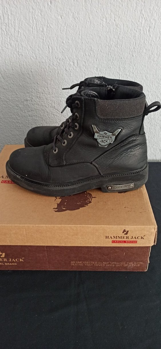 Hammer Jack Unisex Siyah Hakiki Deri Bot - Görsel 3