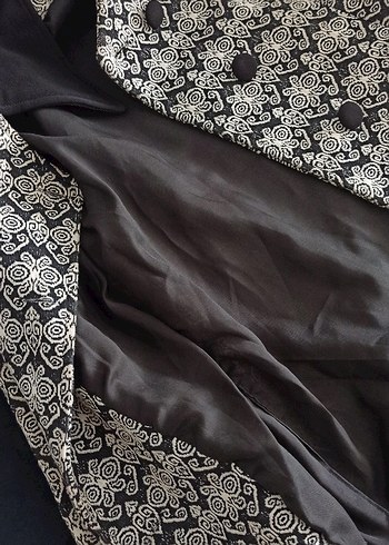 Vintage Desenli Kadın Klasik Ceket - Görsel 5