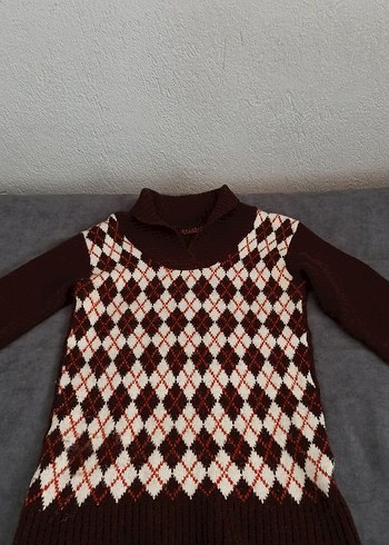 Kadın Triko Desenli Kazak - Görsel 10