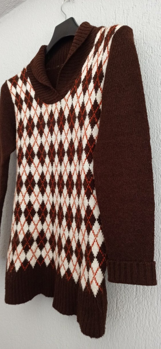 Kadın Triko Desenli Kazak - Görsel 3