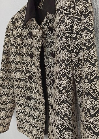 Vintage Desenli Kadın Klasik Ceket - Görsel 3