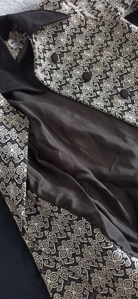 Vintage Desenli Kadın Klasik Ceket - Görsel 5