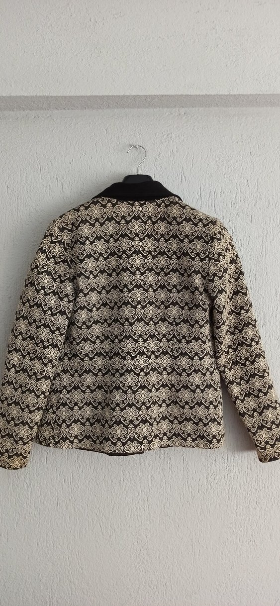 Vintage Desenli Kadın Klasik Ceket - Görsel 2