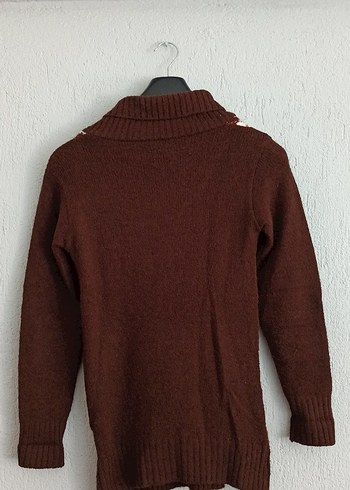 Kadın Triko Desenli Kazak - Görsel 2