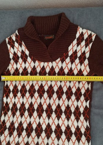 Kadın Triko Desenli Kazak - Görsel 6